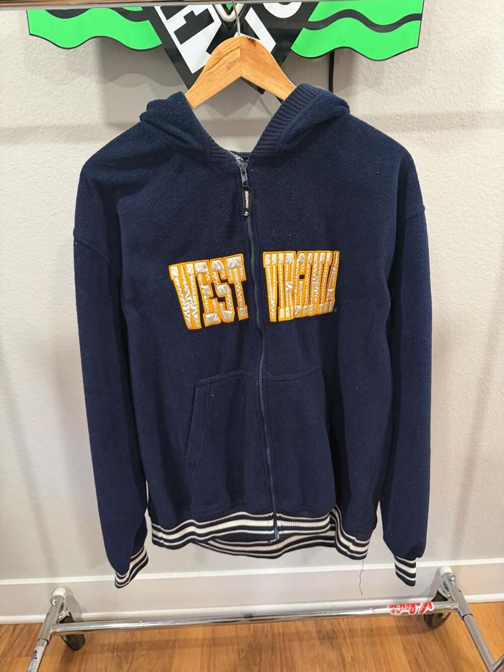Vintage Team Starter West Virginia Mountaineers Fleece Full Zip Hoodie